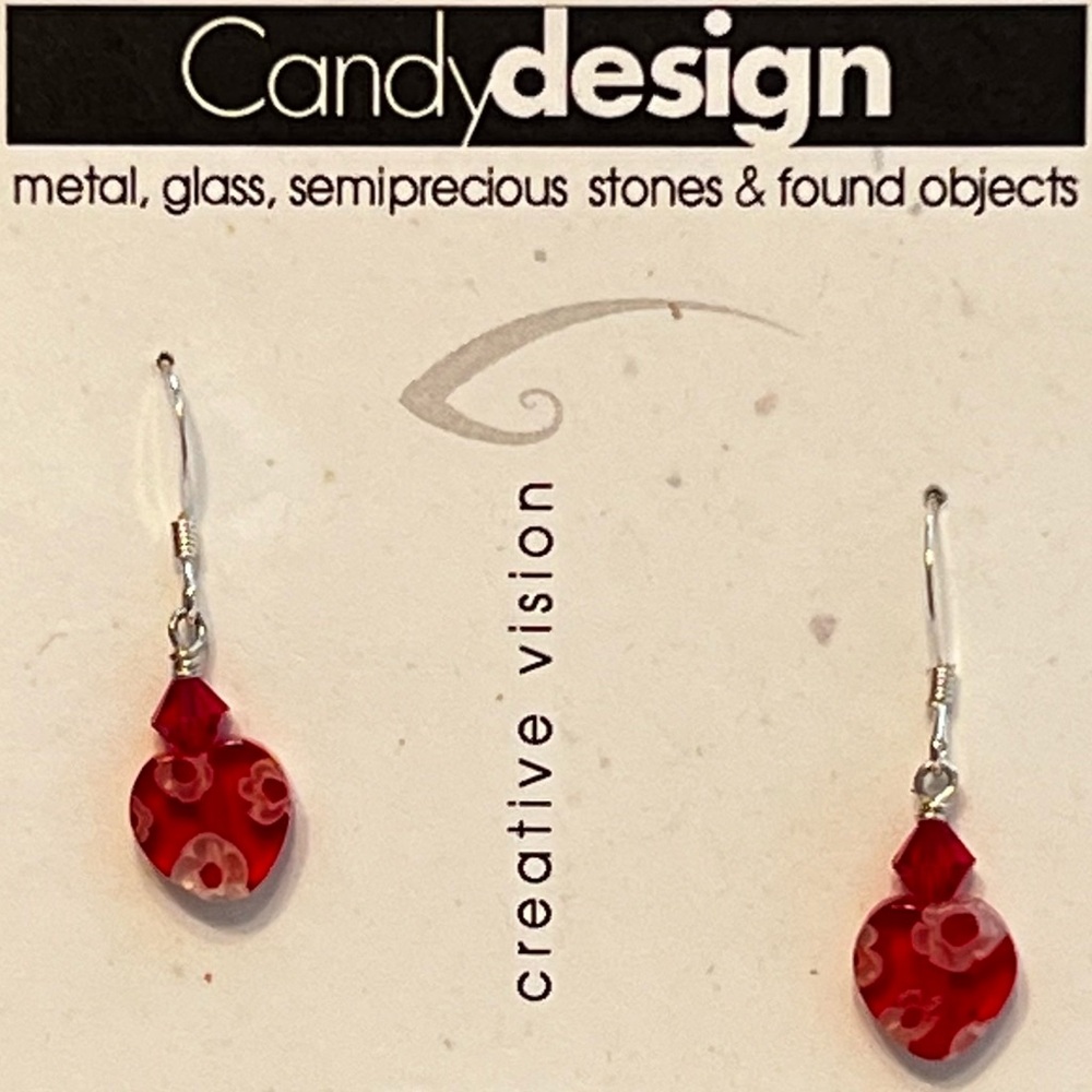 Candy Design Red Dangle Earrings
